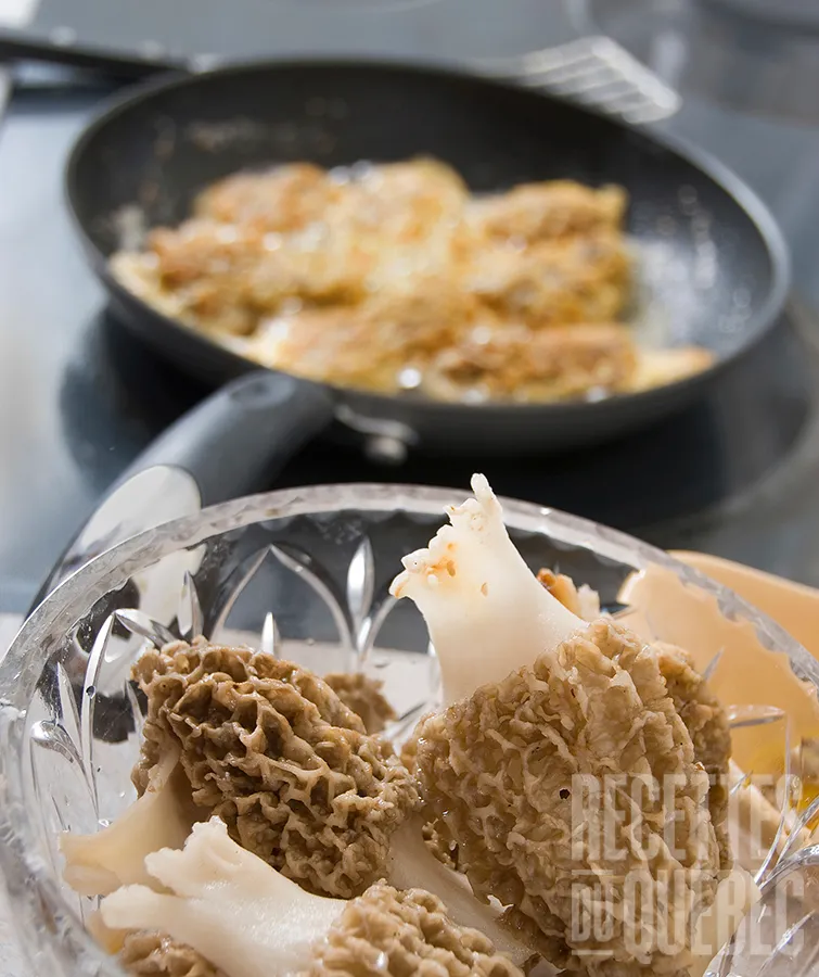 Morilles sauce vin blanc et crème