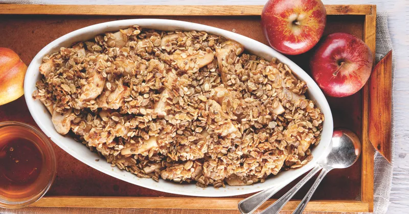 Crumble aux pommes et aux poires à l'érable