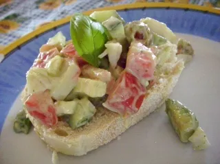 Salade d'été aux crevettes