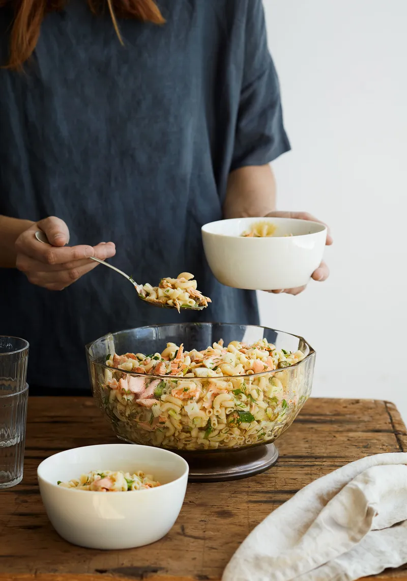 Salade de macaroni au saumon & au fenouil