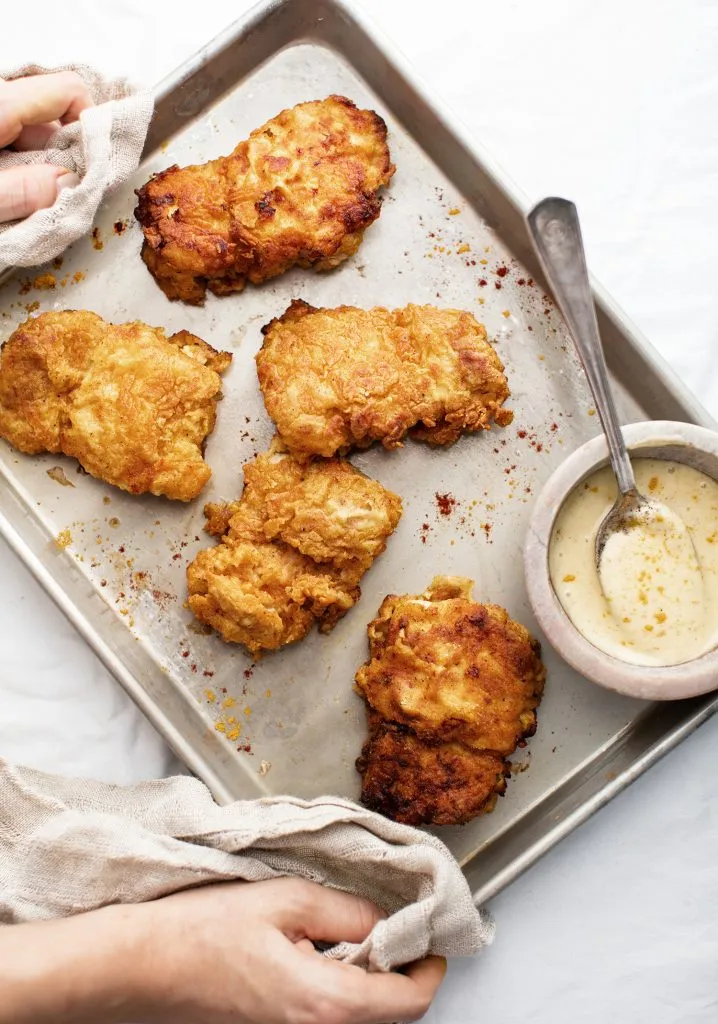 Hauts de cuisse de poulet au babeurre & aux épices marocaines