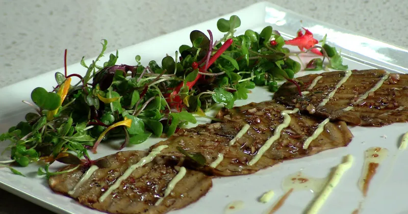 Carpaccio de portabella à l'aïoli