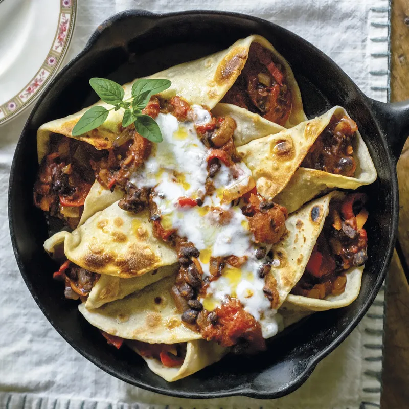 Enchiladas rapides aux haricots noirs