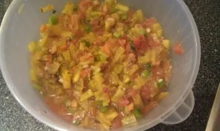 Salsa fraîche aux nectarines