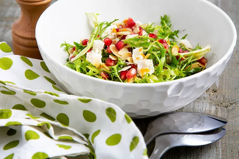 Salade pomme grenade et orange