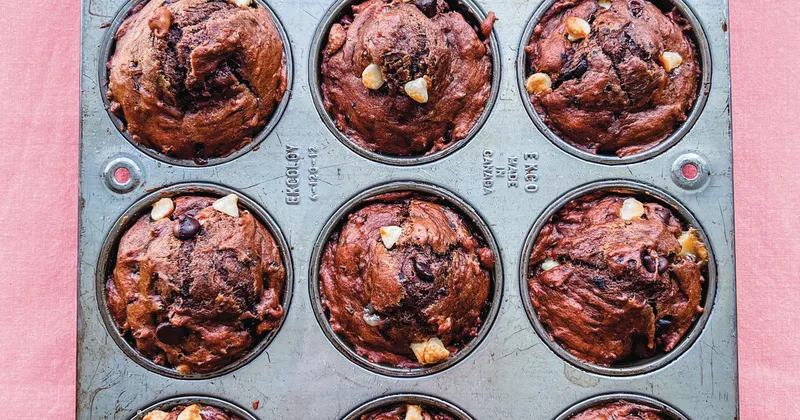 Muffins triple chocolat aux haricots noirs