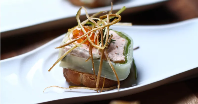 Poireaux farcis à la mousseline de truite fumée