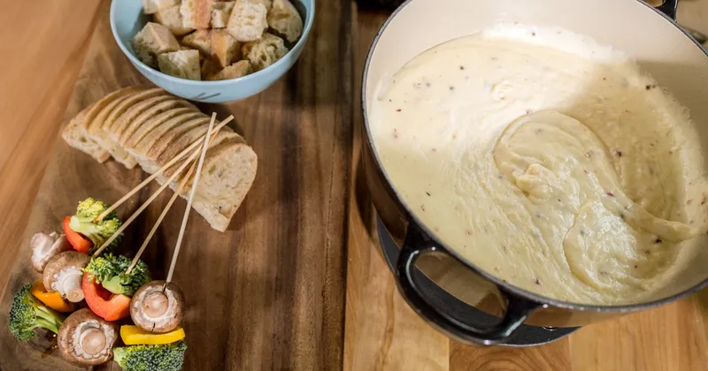 Fondue au cancoillotte et légumes