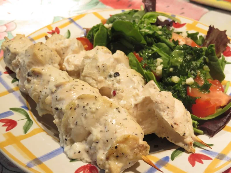 Brochette de poitrine de poulet shish taouk